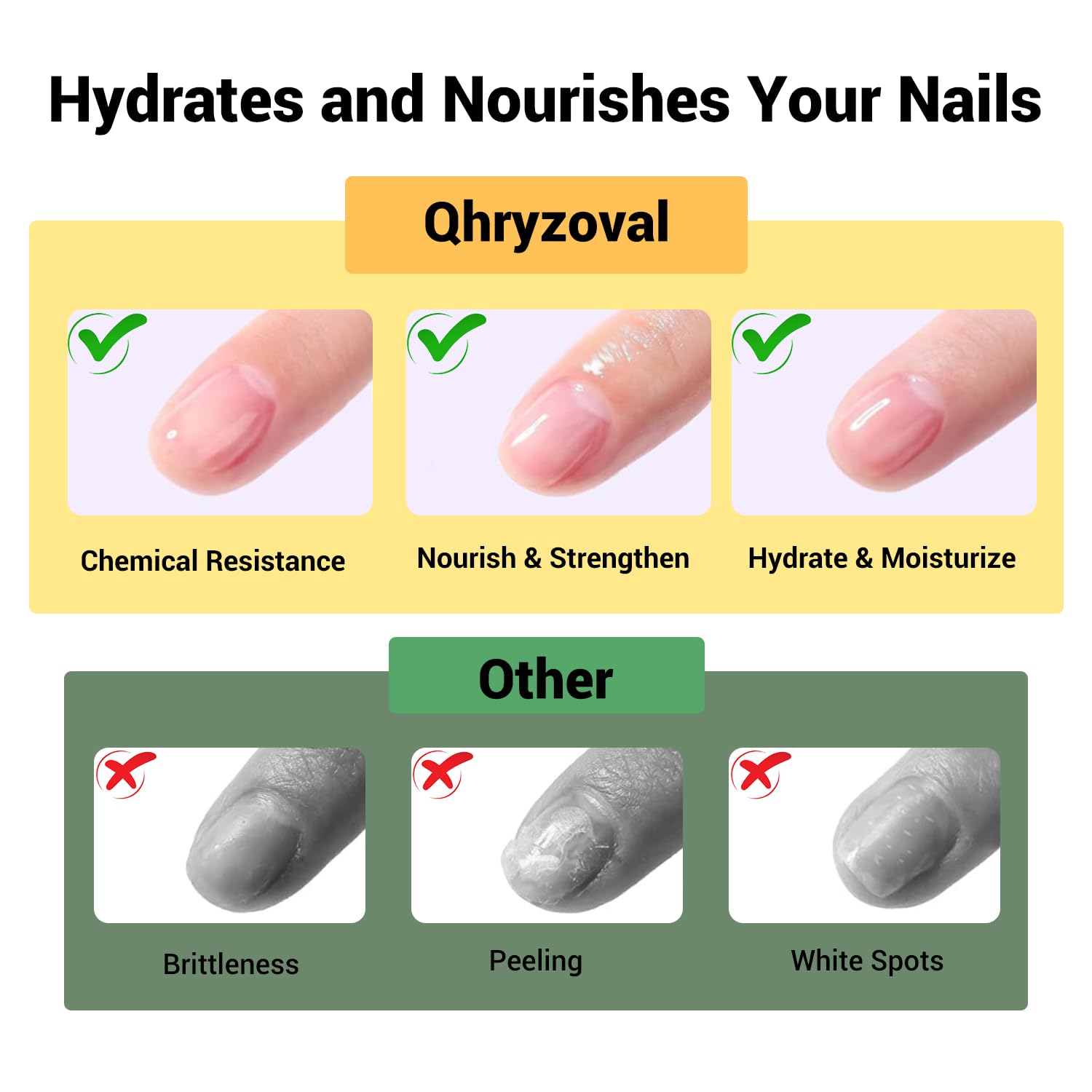 Qhryzoval Acetone Nail Polish Remover – 8 oz Mango Oil, 3-in-1 Gel Polish & Acrylic Remover