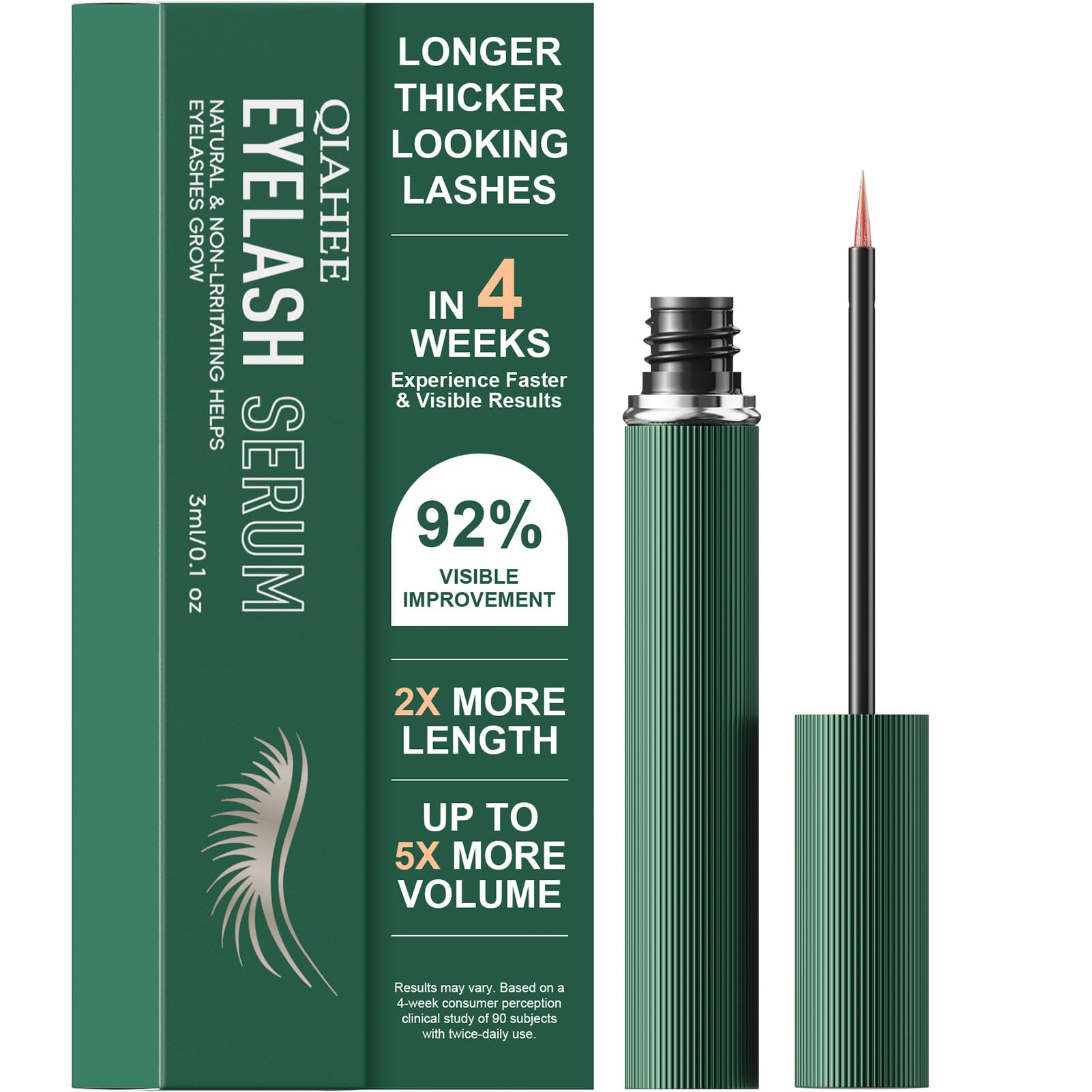 QIAHEE Eyelash Serum — Thicker, Longer, Fuller Lashes