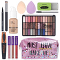 QiBest Makeup Set For Women Full Kit – 39-Color Nude Smokey Eyeshadow Palette, Foundation, Mascara & Lipstick Gift Set