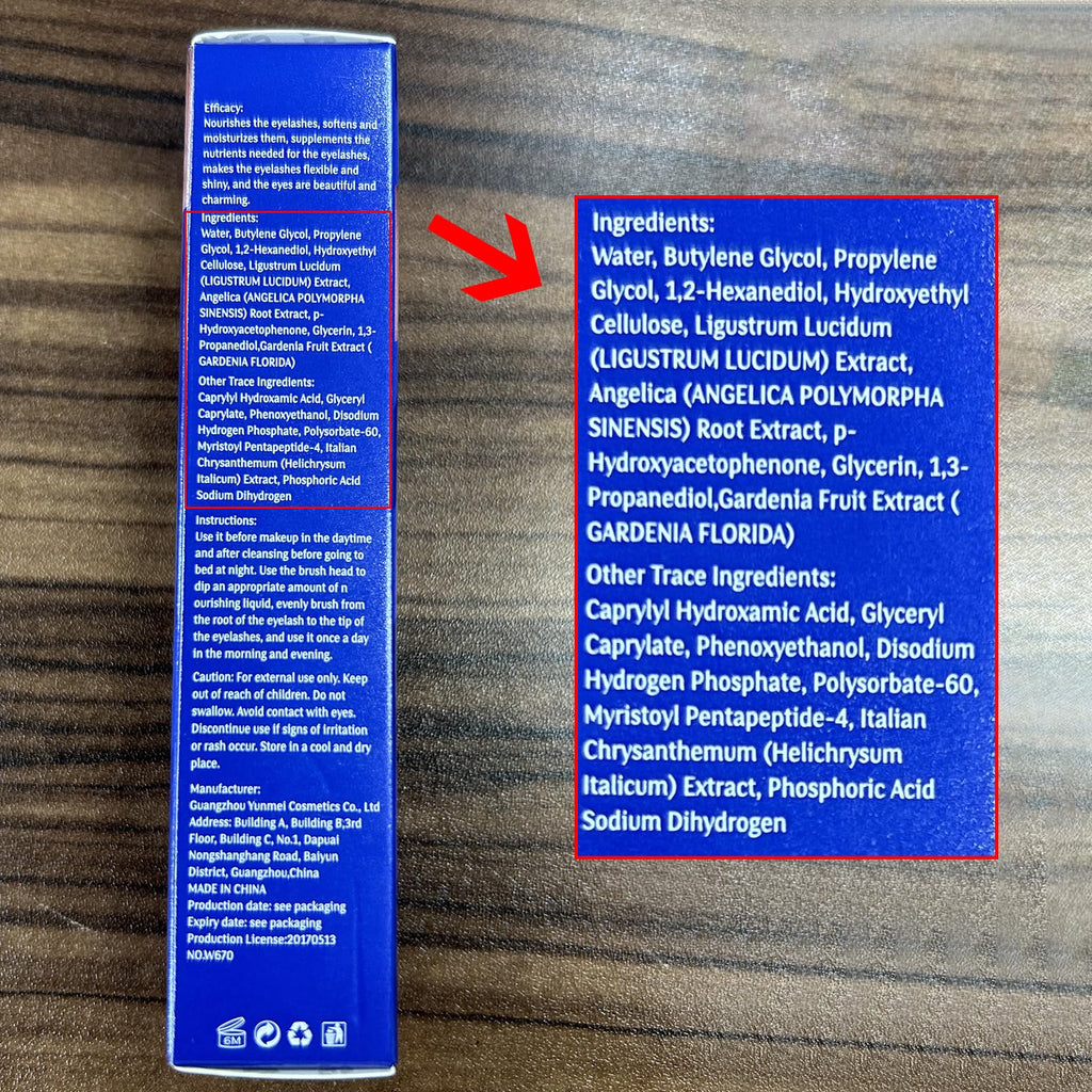 QIC W3W Eyelash Growth Serum — Advanced Formula for Longer, Fuller Lashes (3 ml, Blue)