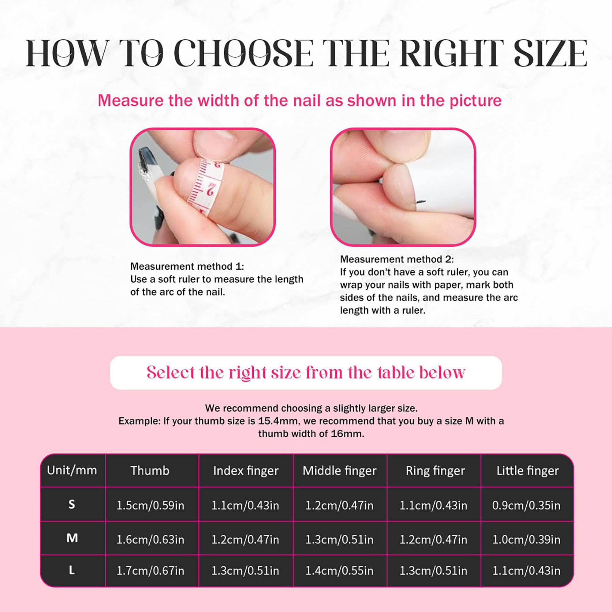 Qicaijia Red Rhinestone French Tip Long Almond Press-On Nails – 10Pcs (Size M)