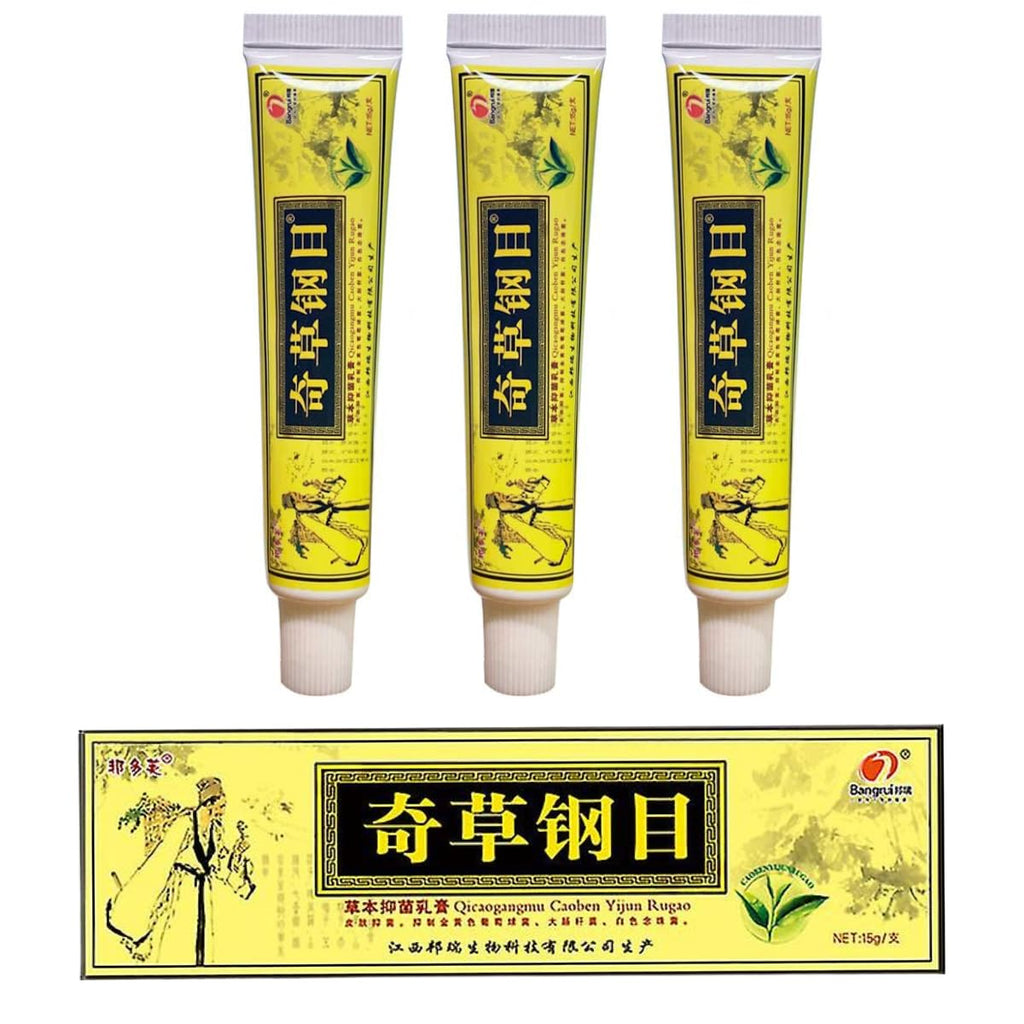 QICAOGANGMU Chinese Herbal Cream – Natural Skin Support, Pack of 3 | Official Seller