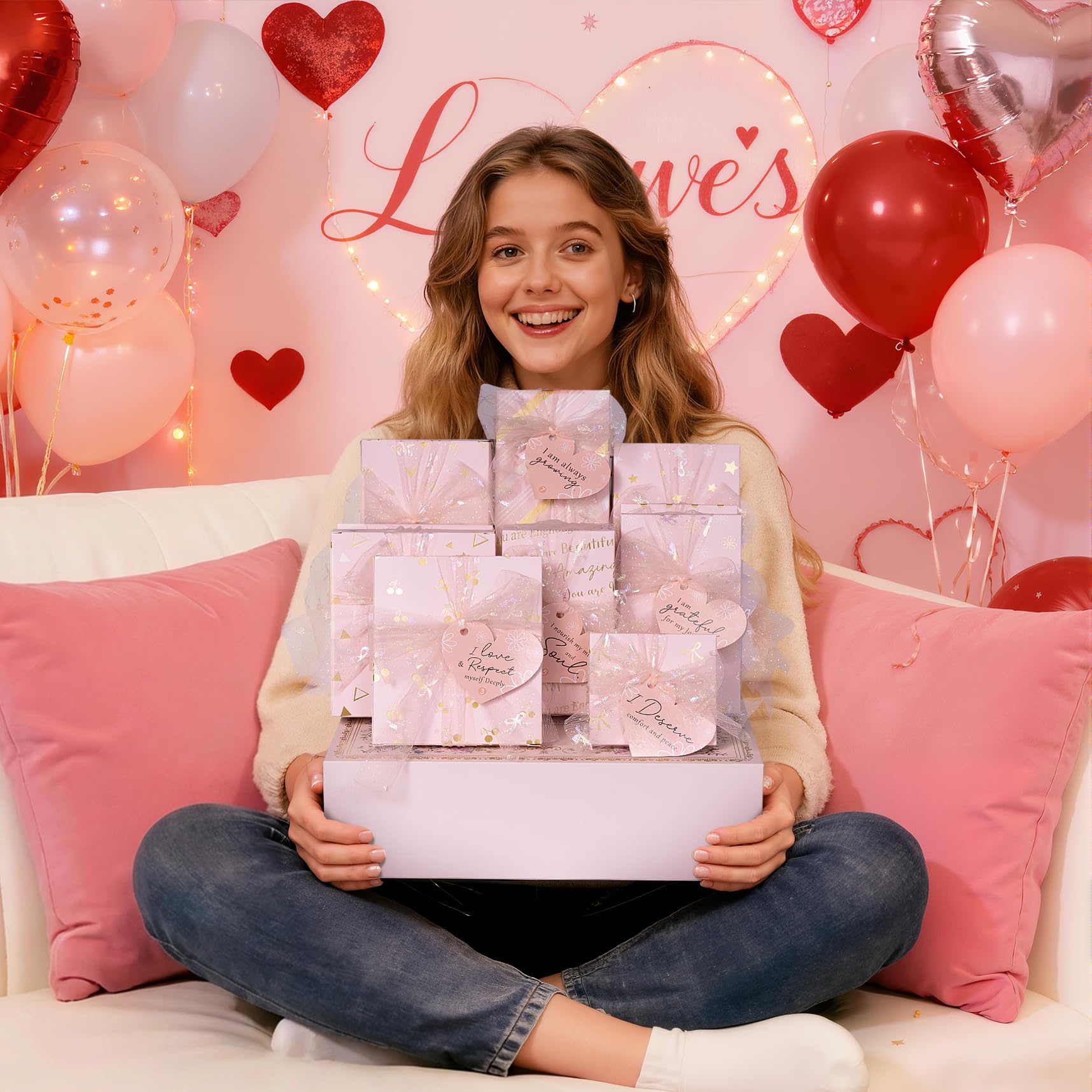 Qinline Teen Girl Gifts: 10 Affirmations & Empowering Makeup Gift Set