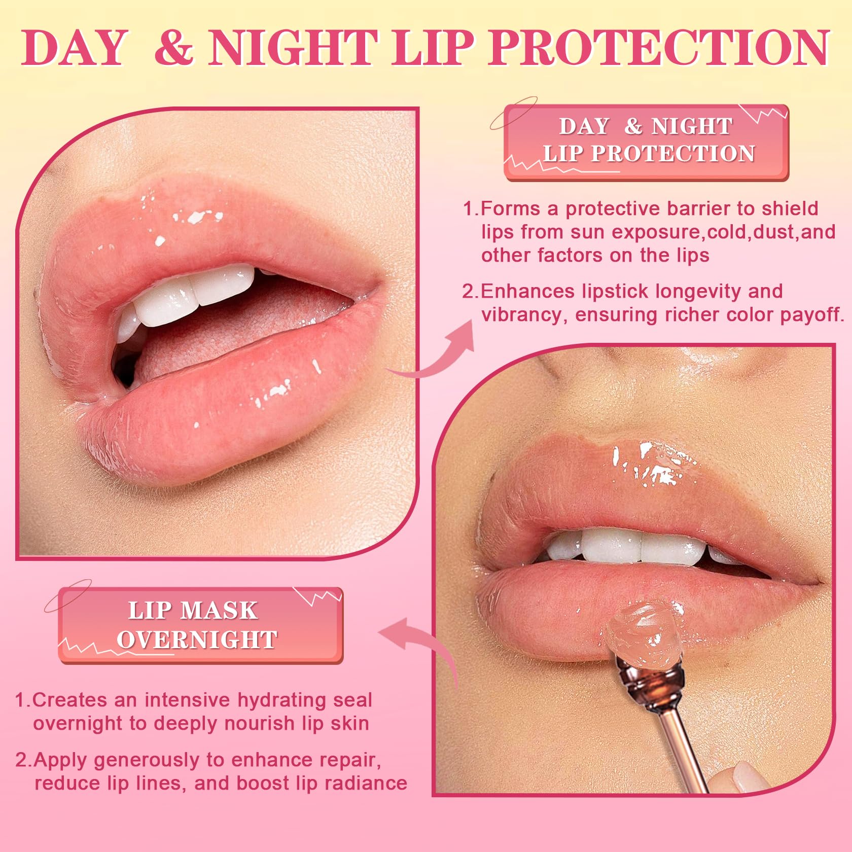 QIUFSSE Lip Scrub & Mask Set – Strawberry, Cherry & Honey Masks + Exfoliator Scrubs | Cruelty-Free