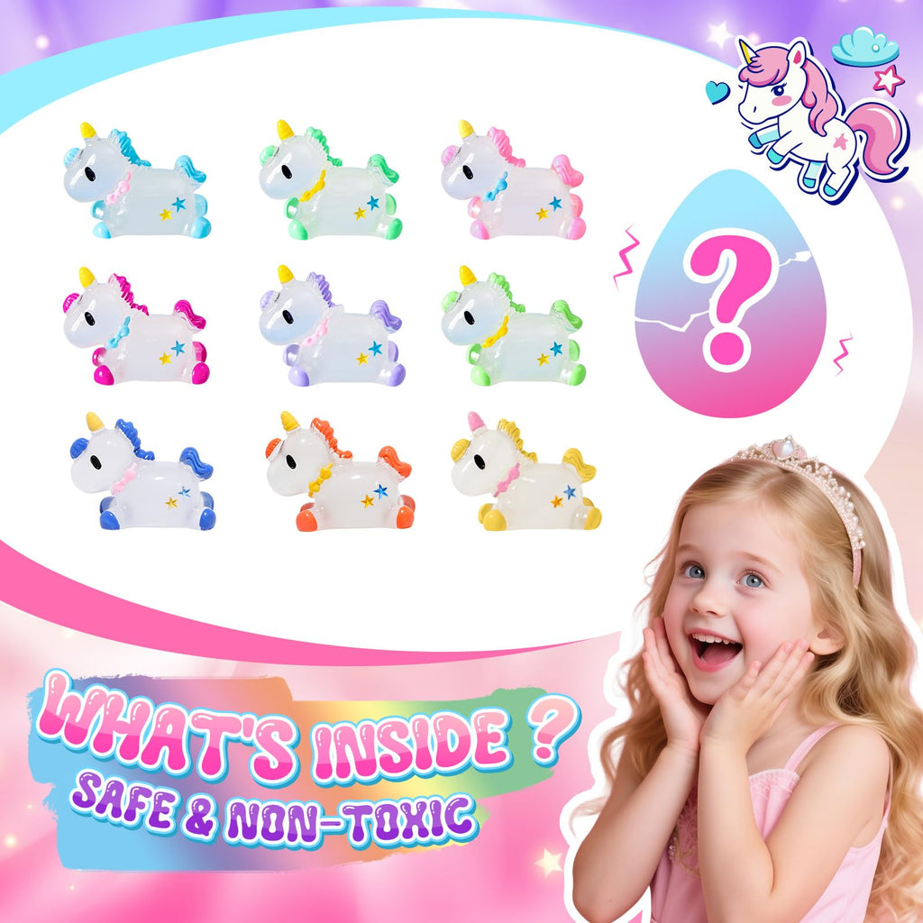 Qivatex Unicorn Bath Bombs for Girls – Natural Organic, Toys Inside, Gift Ideas