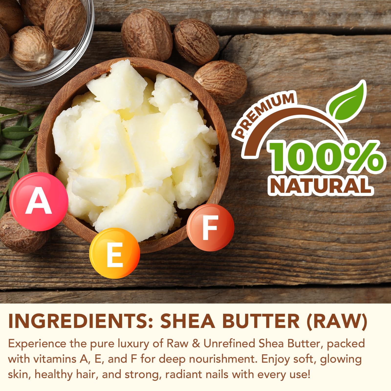 QJCWXIAOX 2-Pack Raw & Unrefined Shea Butter – Pure Moisturizer with Vitamins A, E & F