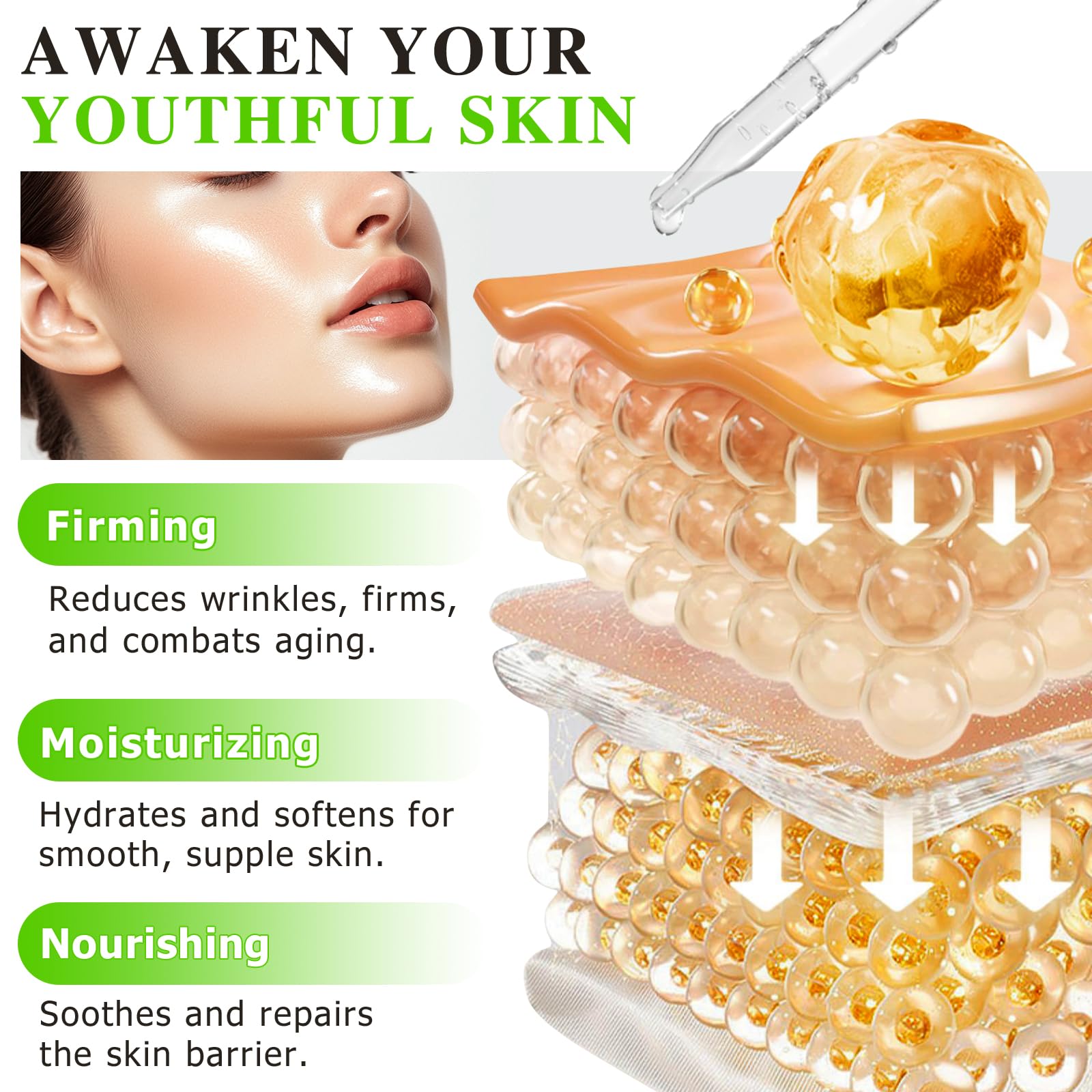 QJCWXIAOX Premium 20% Vitamin C Serum for Face & Neck - Anti-Aging, Hydration, 60ml
