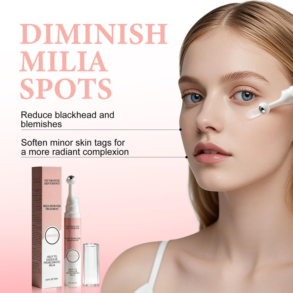 QKDBLWX Milia Remover Serum for Eye & Face — Lightweight, Non-Greasy, Suitable for All Skin Types
