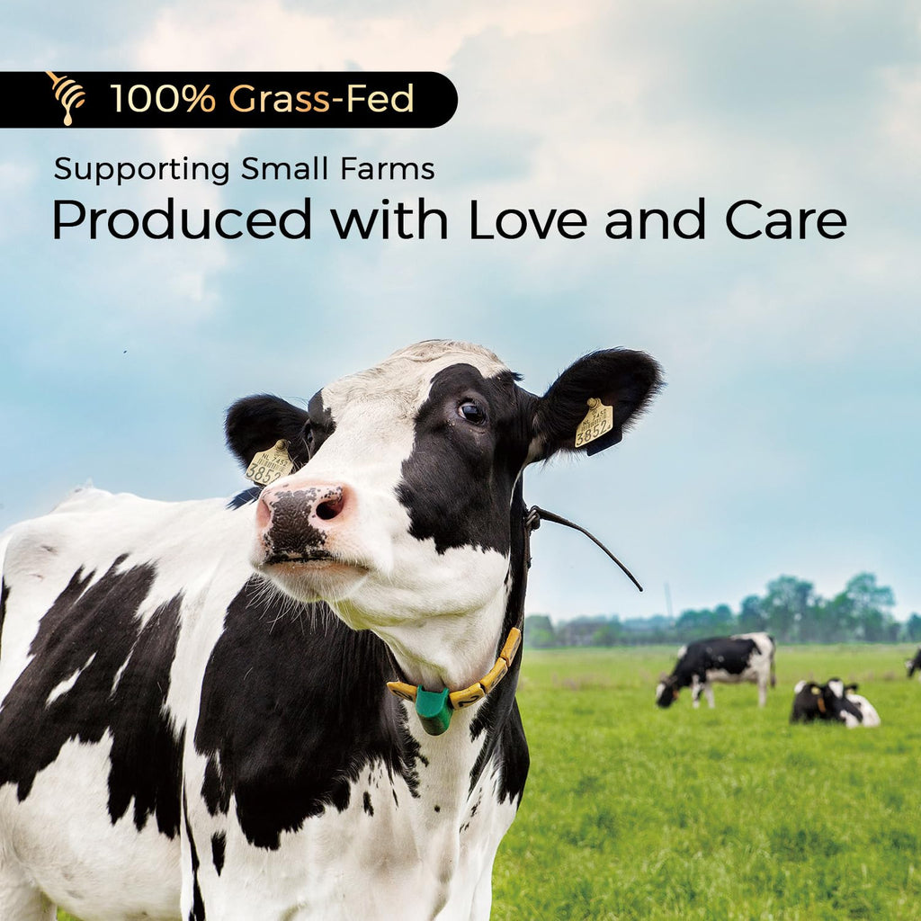 QOOQ Grass-Fed Beef Tallow Facial Cream – Unscented, Raw Honey & Shea Butter (2 oz)