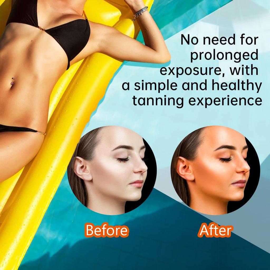 QRZBPZWE Tan Accelerator Cream – Natural Tanning Lotion for Face & Body | Indoor & Outdoor Use (2-Pack)