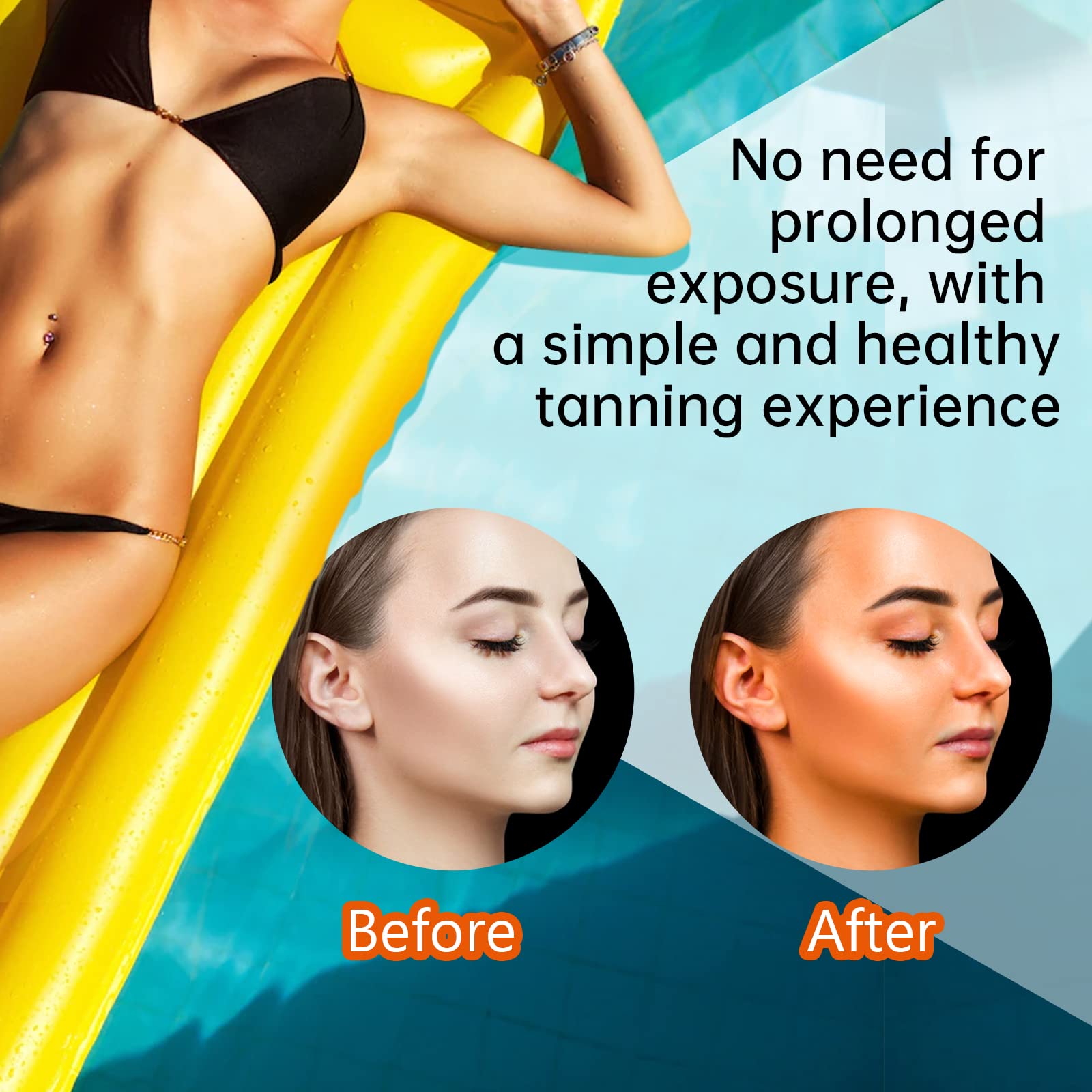 QRZBPZWE Tan Accelerator Cream – Natural Tanning Lotion for Face & Body | Indoor & Outdoor Use (2-Pack)