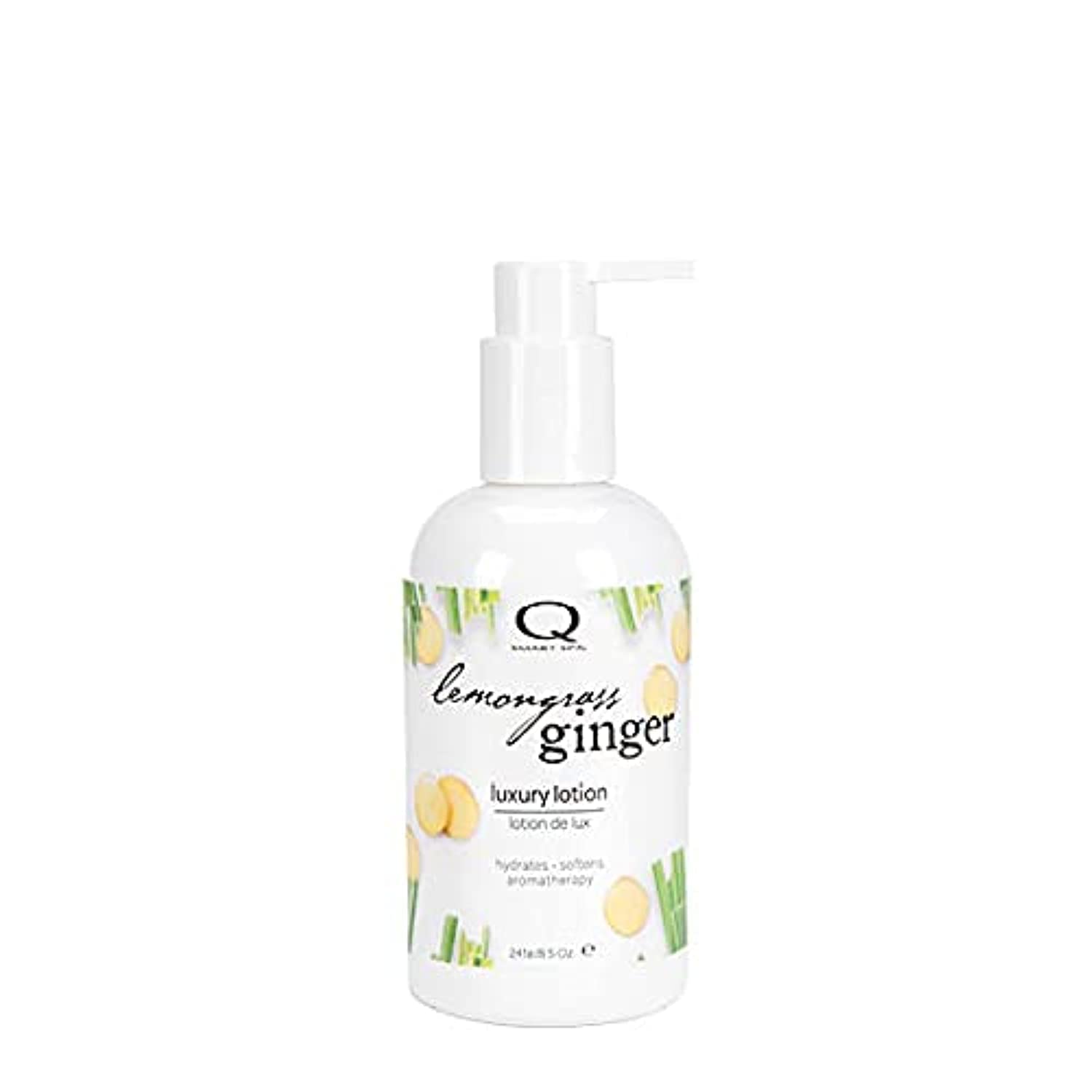 QTICA Luxury Lotion Smart Spa Lemongrass Ginger – Deep Hydration & Vitamin Nourishment (8.5oz)