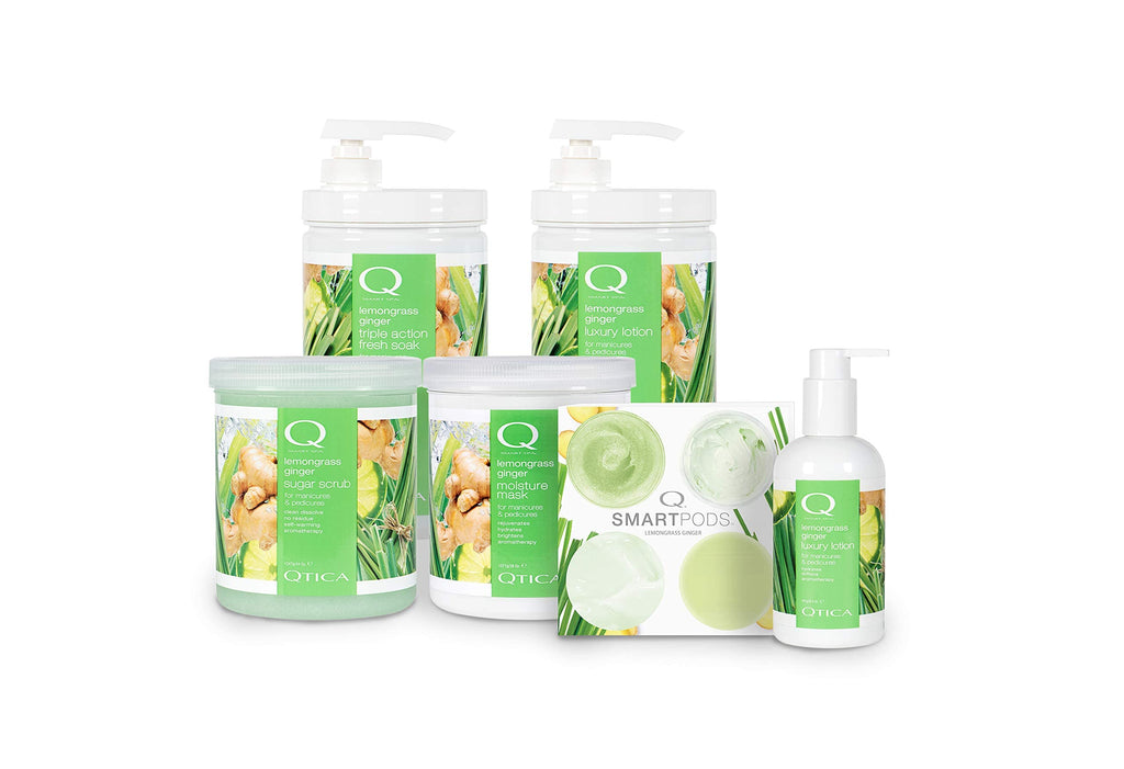 QTICA Luxury Lotion Smart Spa Lemongrass Ginger – Deep Hydration & Vitamin Nourishment (8.5oz)