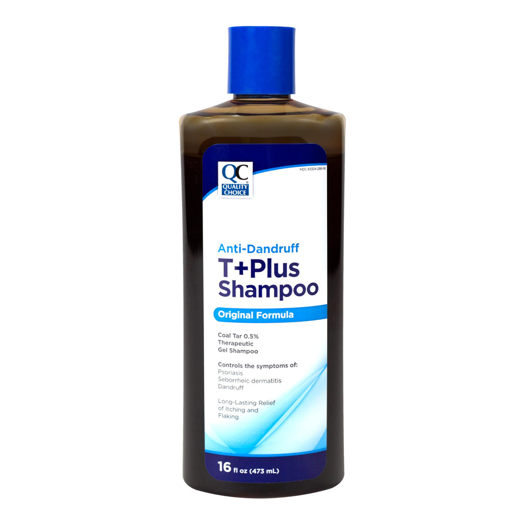 Quality Choice Therapeutic T+Plus Coal Tar Gel Shampoo 0.5% Coal Tar Original Strength 16 Fl Oz