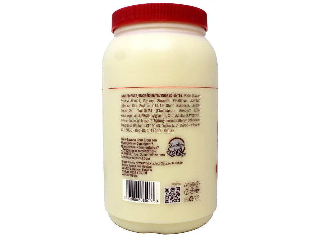 Queen Helene Cholesterol Hair Conditioning Cream – Deep Moisture for Dry, Over-Processed Hair | 5 lb