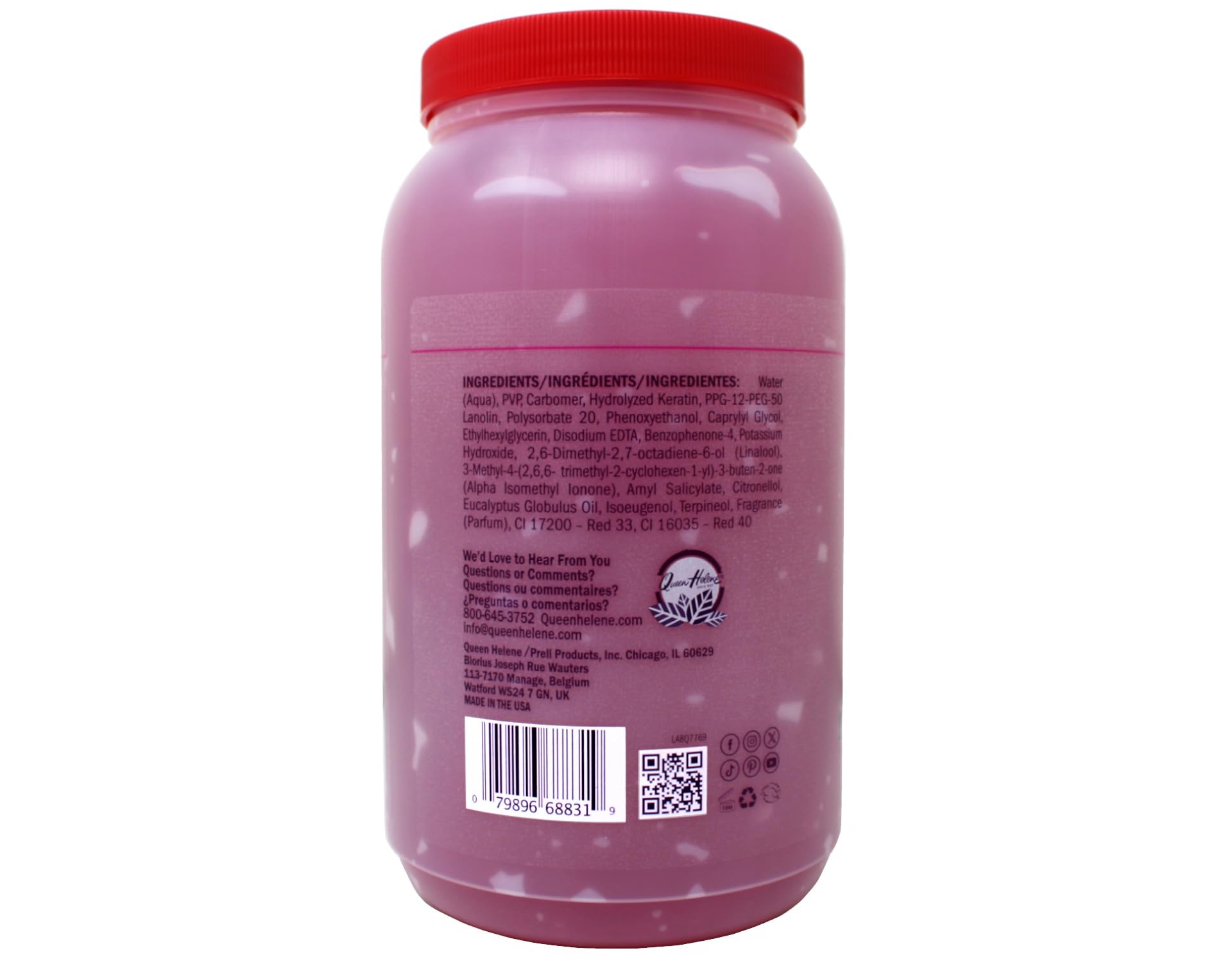 Queen Helene Hard to Hold Styling Gel, Firm Hold 7, Alcohol-Free, Paraben Free, 5 Lb