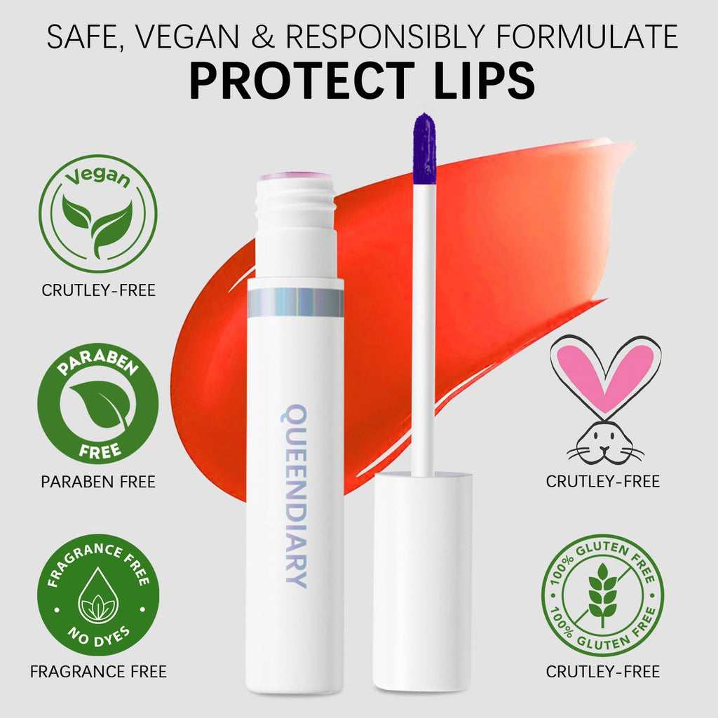 QueenDiary Lip Stain Peel-Off Lip Gloss – All-Day Waterproof Matte Tint in Natural (06) by QueenDairy