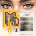 QUEWEL Fairy-Lash-Clusters Kit - DIY Manga Lash Clusters (144pcs) 10-18mm with Invisible Band