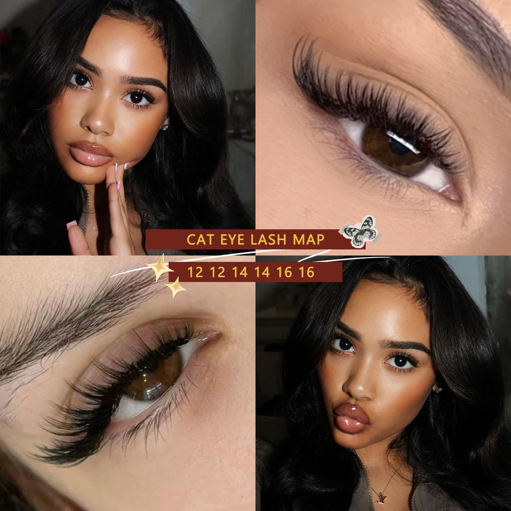 QUEWEL Lash Clusters Kit – 320 Pcs 30D/40D Wispy Lash Extensions for DIY Styling