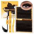 QUEWEL Lash Clusters Kit – 320Pcs 80D+100D 12-18mm DIY 3D Lash Extensions