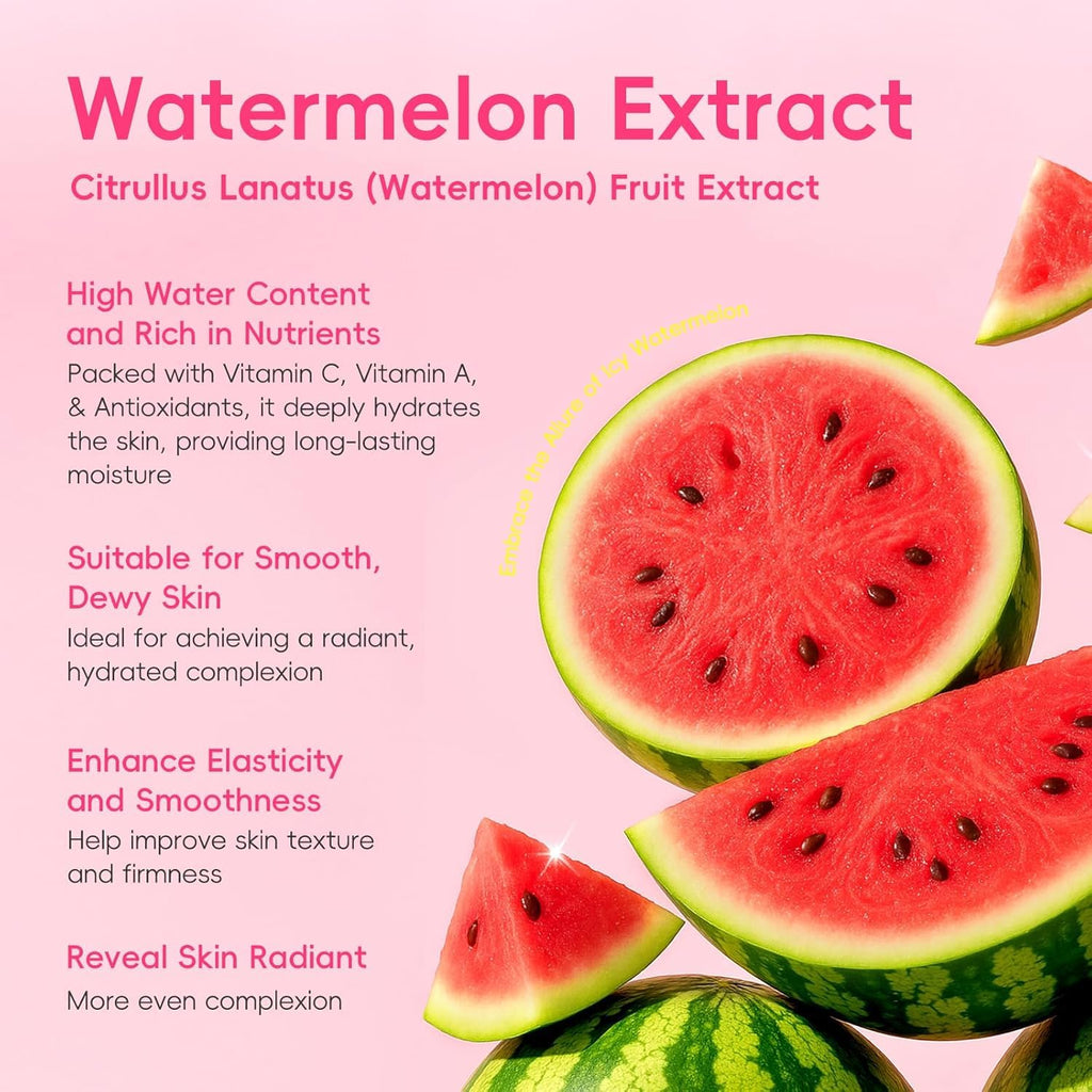 QUIYUM Valentine's Day Watermelon Niacinamide Skin Care Set – Red Heart Gift Box