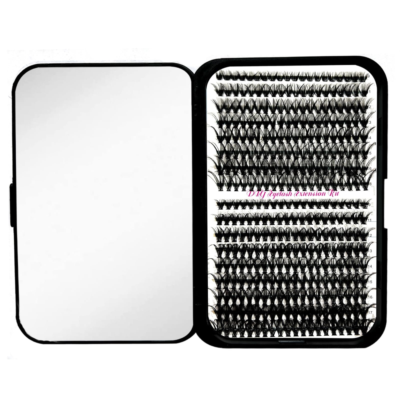 QUKLOGEN DIY Lash Extension Kit – 340 Pcs, 9-18mm, 30+40D Curl, Bond & Seal, Glue Remover, Cleaning Set