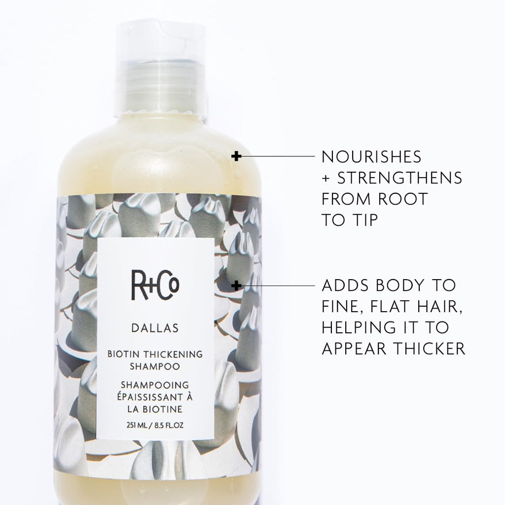 R+Co Dallas Thickening Shampoo – Biotin for Hair Growth, Volume & Strength | Vegan & Cruelty-Free