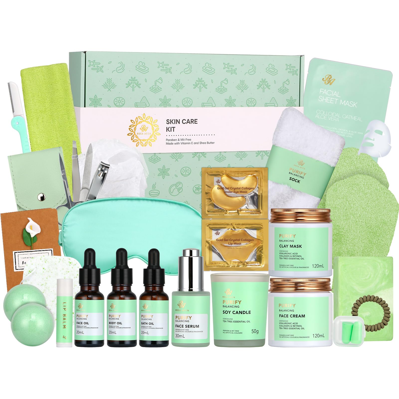 RA ROSA ACCA 30-Piece Skin Care Gift Set & Spa Kit