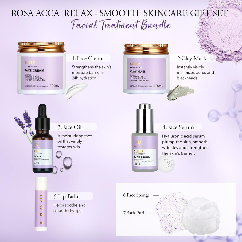RA ROSA ACCA Valentines Day Gift Set – 30-Piece Skin Care & Bath Spa Collection