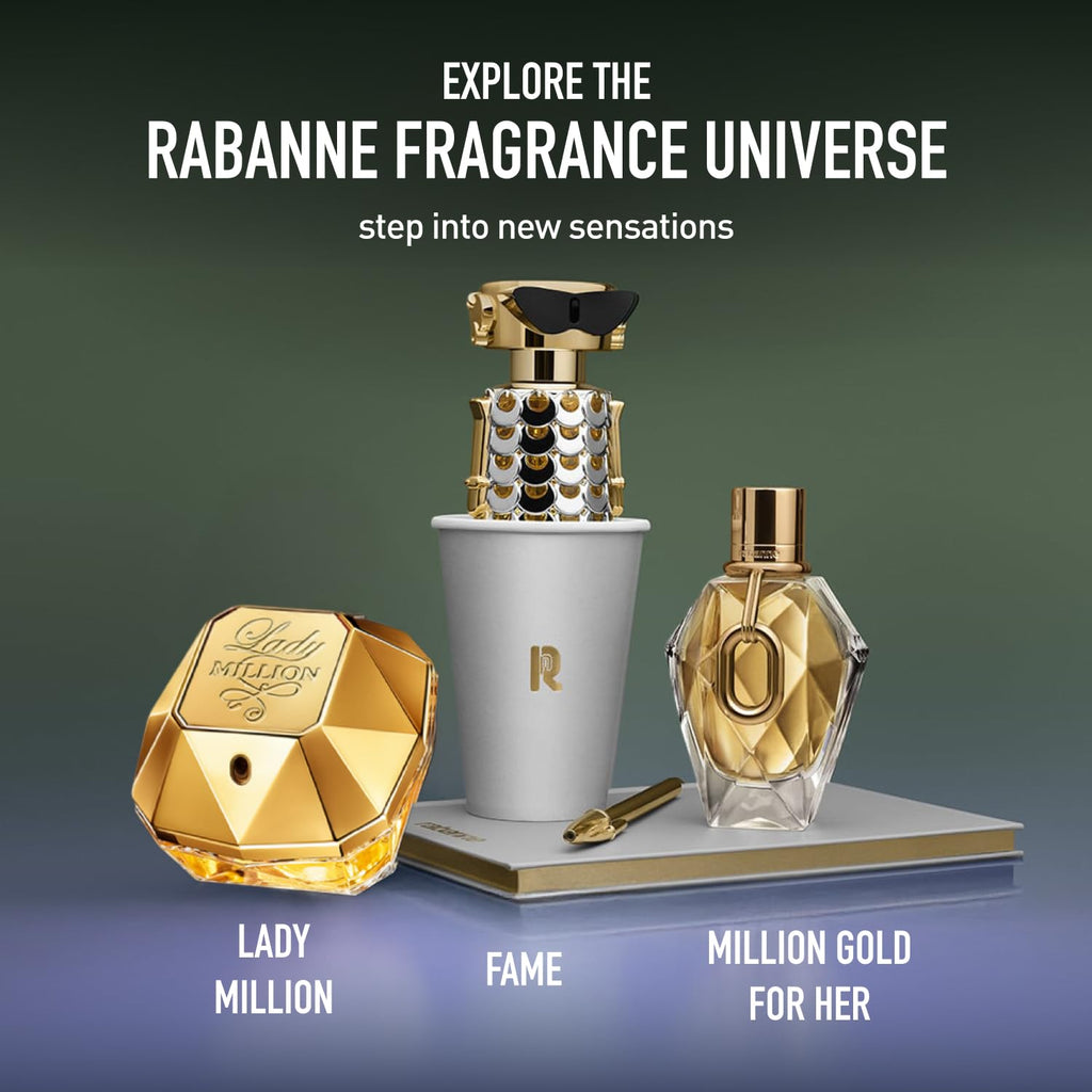 Rabanne Lady Million Eau de Parfum – Long Lasting Floral Woody Fragrance 1.7 oz