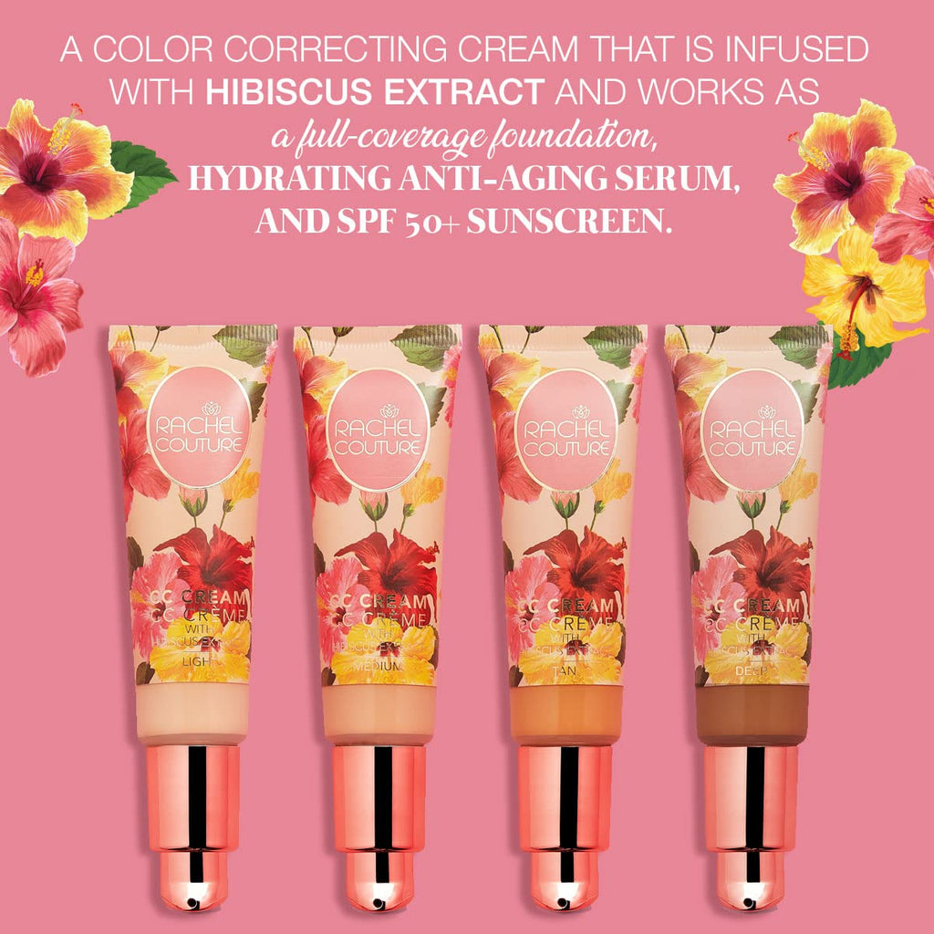 Rachel Couture CC Cream | Color-Correcting Foundation with Hyaluronic Acid | Light