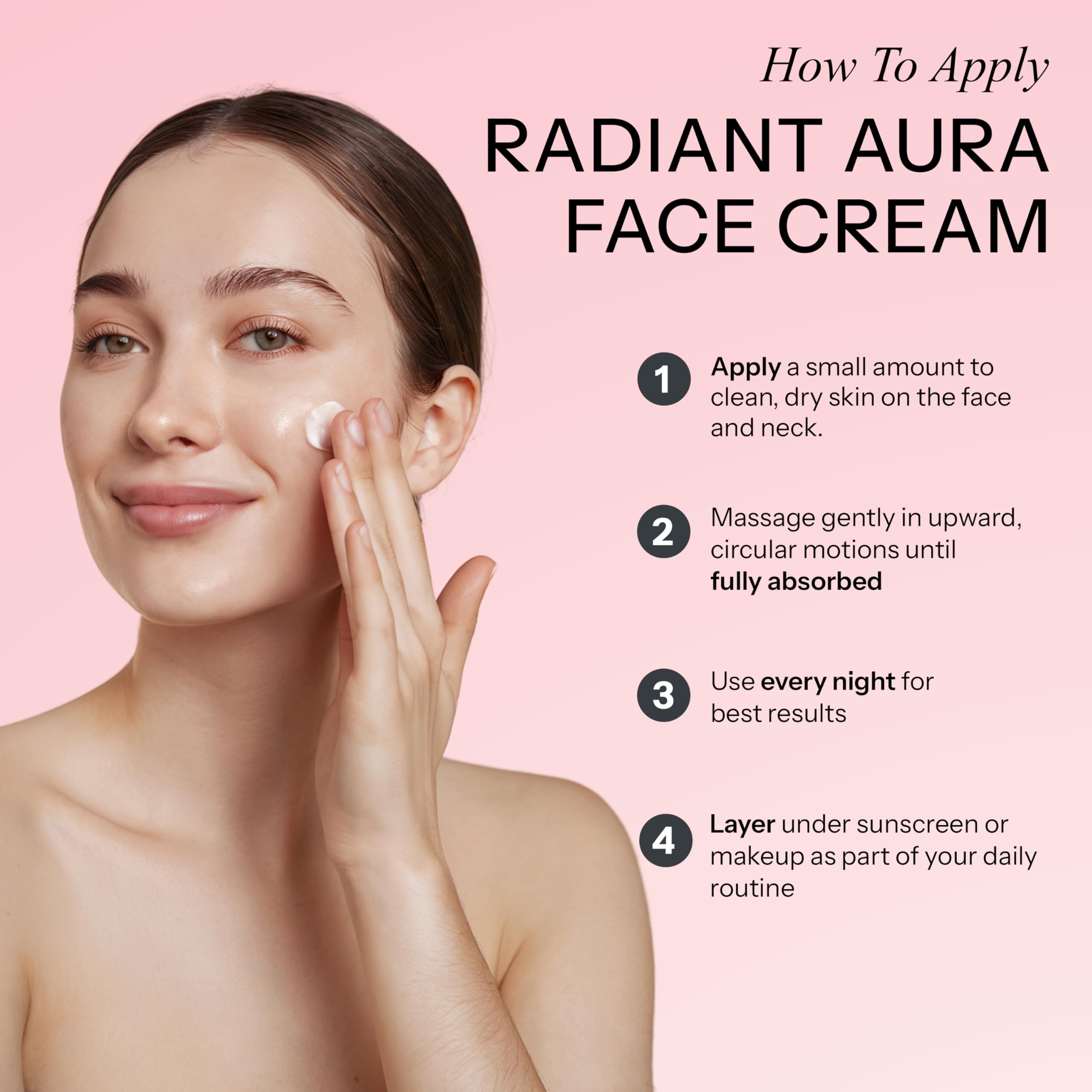 Radiant Aura Collagen & Retinol Face Cream – Vegan Korean Skincare for Firming & Hydration