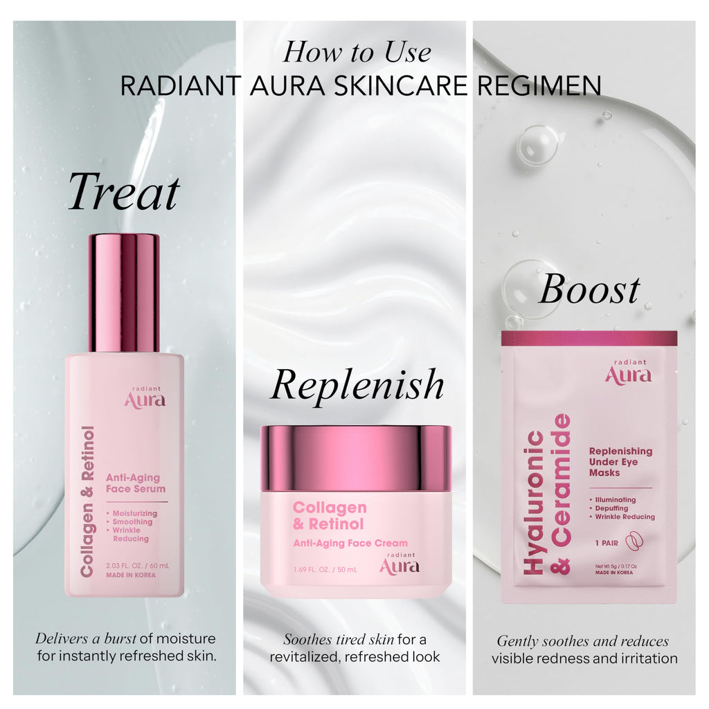 Radiant Aura Collagen & Retinol Face Cream – Vegan Korean Skincare for Firming & Hydration