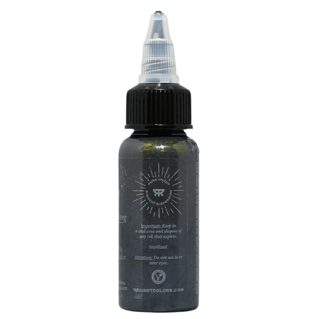 Radiant Colors Sly Gray Tattoo Ink 1oz – Smooth Mid Gray for Shading & Soft Contrast