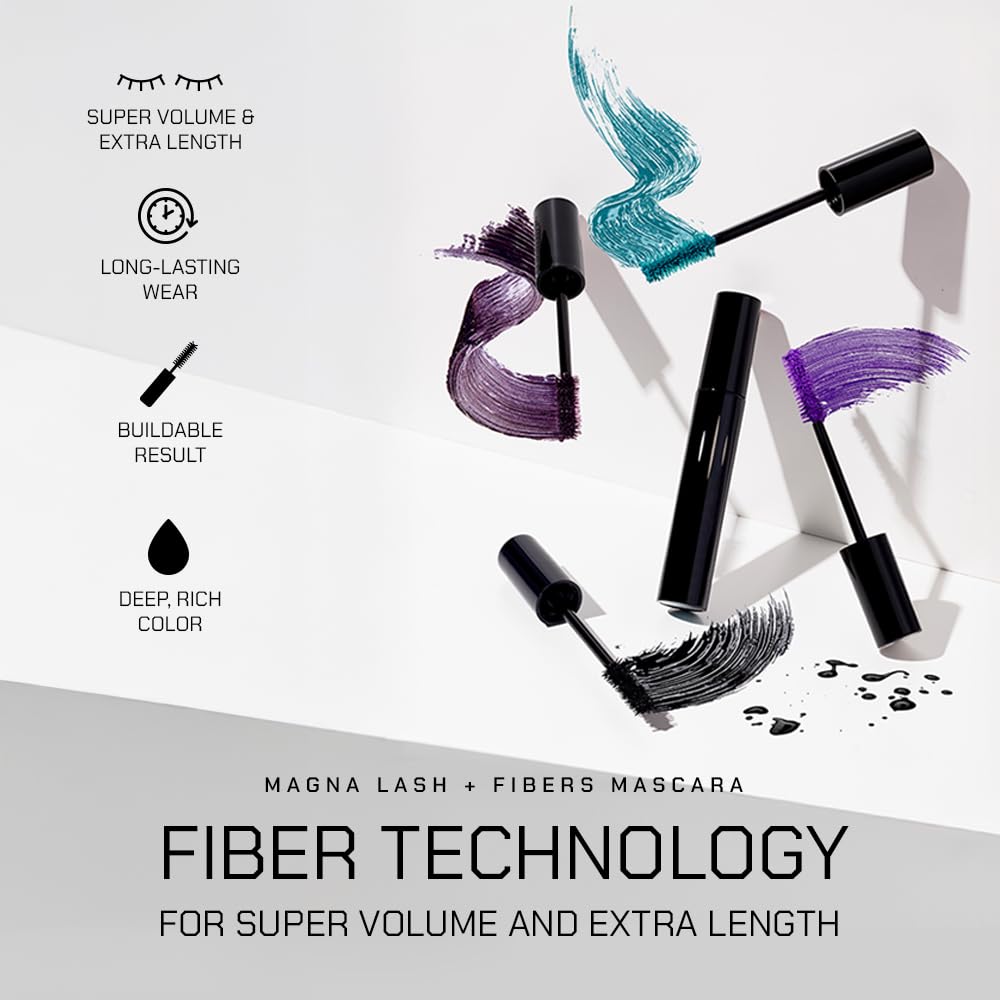 Radiant Professional Lengthening Mascara – Fiber Lash, Smudge-Proof Volume & Length | Cruelty-Free Formula with Argan Butter & Tsubaki Oil | 0.43 oz (03 AMETHYST)