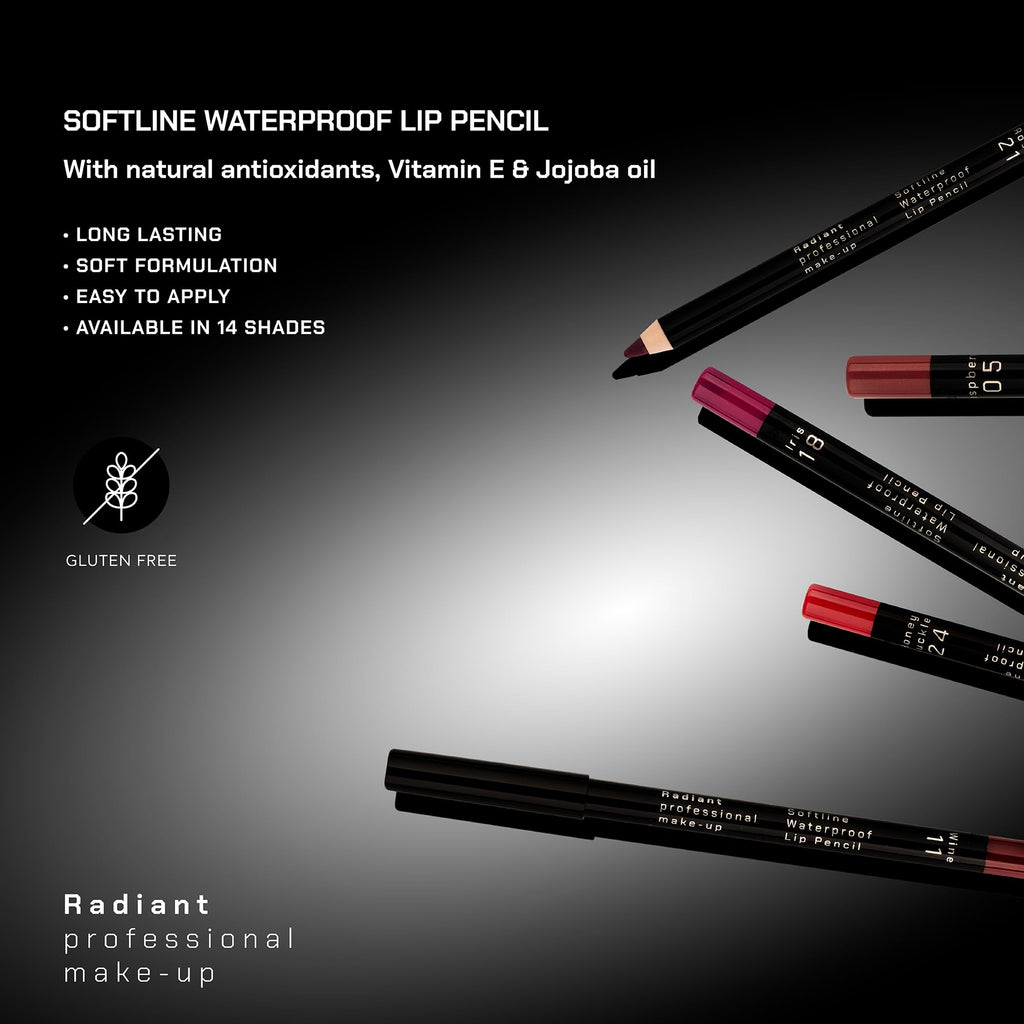 Radiant Professional Waterproof Lip Liner Pencil Plum – Long-Lasting, Vitamin E
