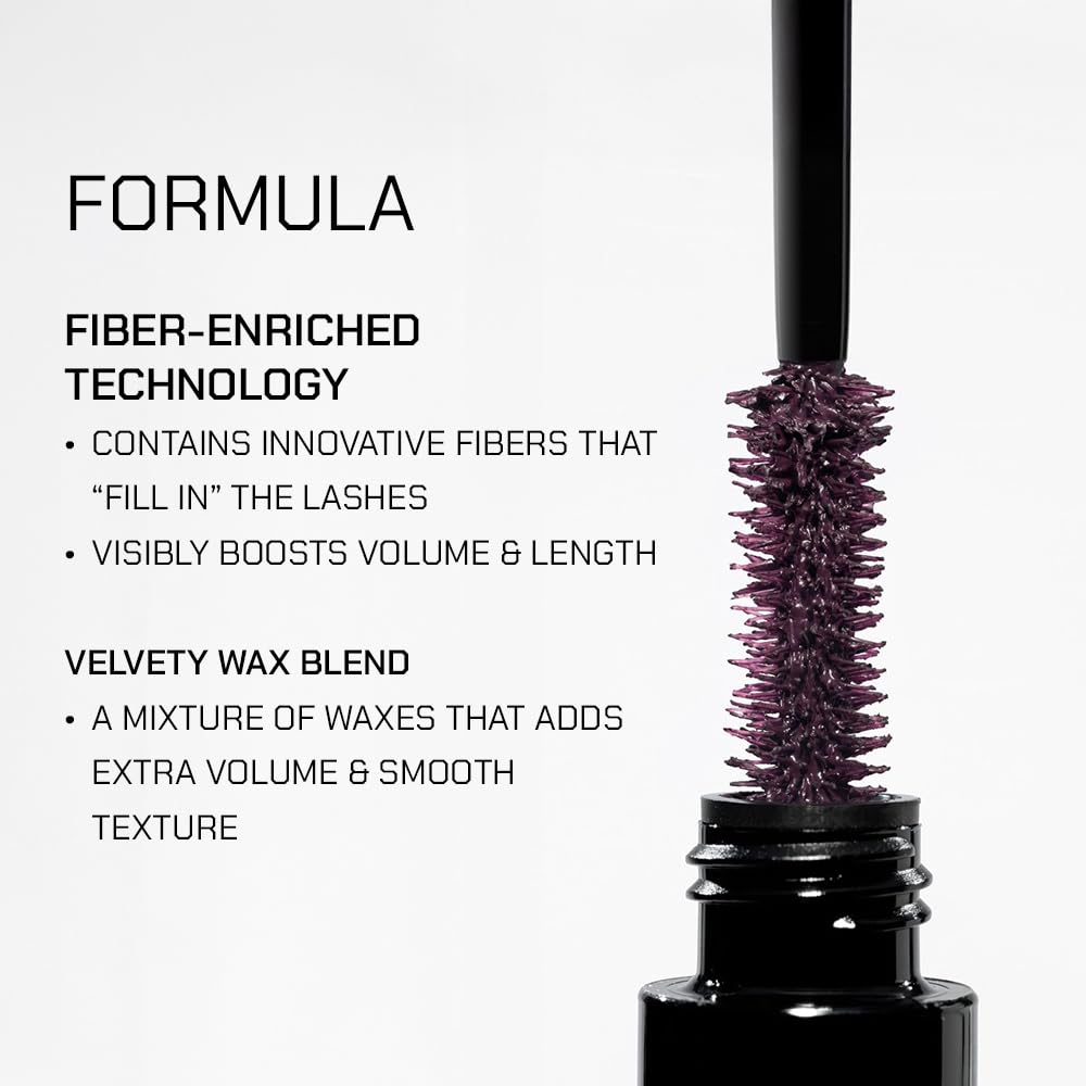 Radiant Professional Lengthening Mascara – Fiber Lash, Smudge-Proof, Cruelty-Free (0.43 oz, Black)