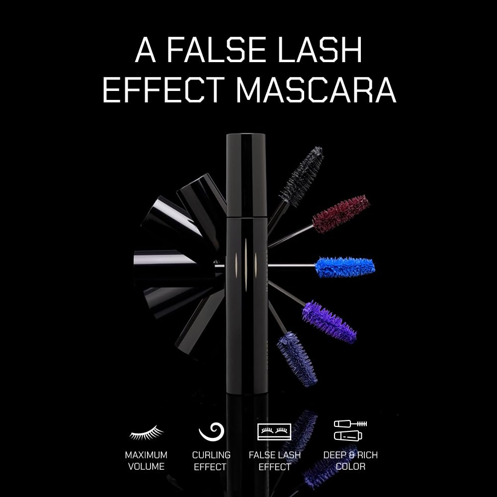 Radiant Professional Lengthening Mascara with Silicone Brush – Smudge-Proof Curl & Volume for Sensitive Eyes (04 Violet)