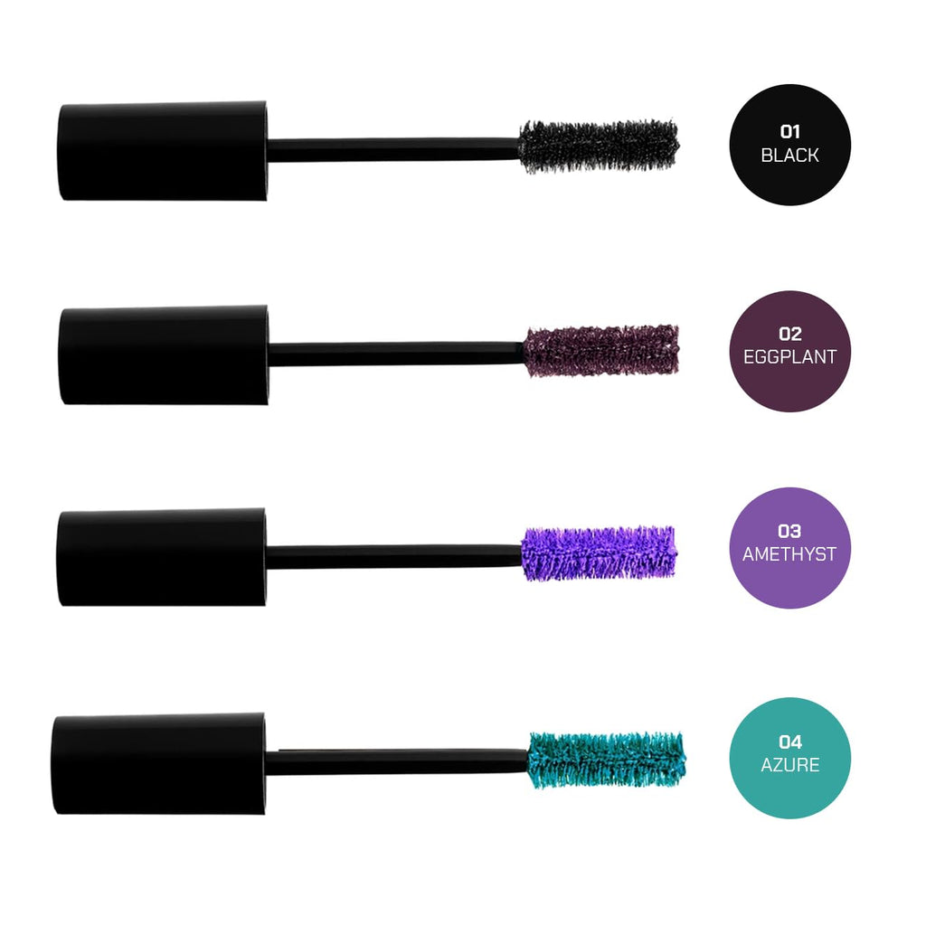 Radiant Professional Lengthening Mascara – Fiber Lash, Smudge-Proof, Eggplant (0.43 oz)
