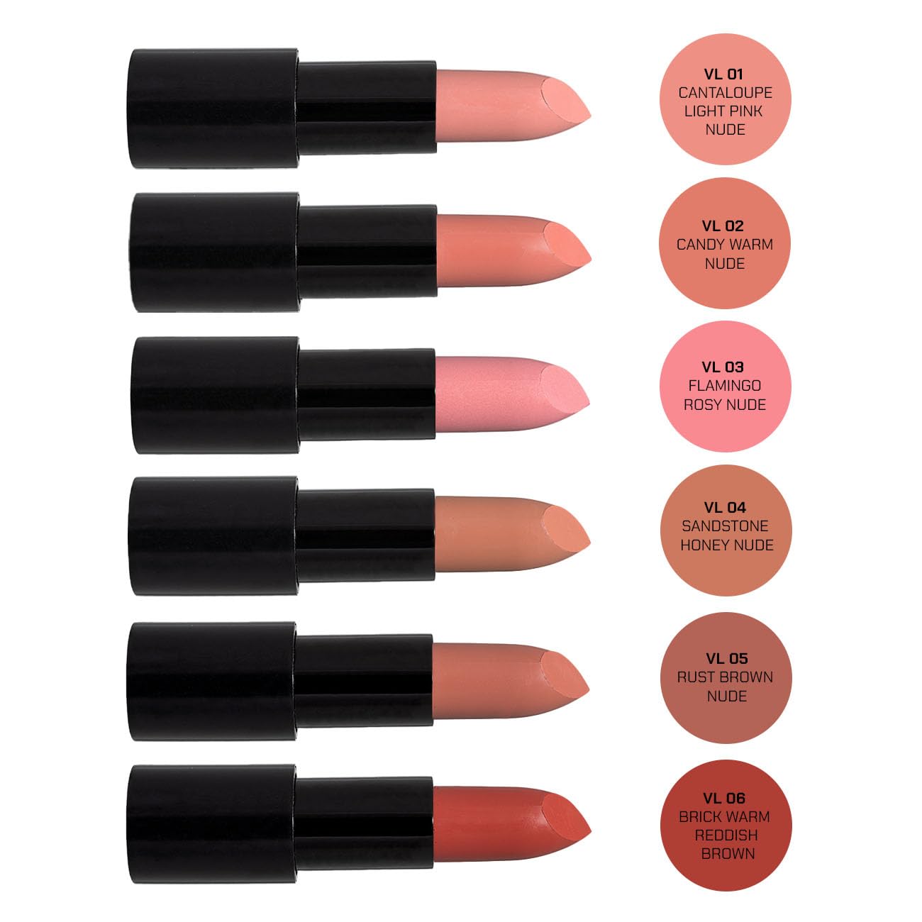 Radiant Professional Advanced Care Lipstick – Velvet Matte Finish with Vitamin E and UVA/UVB Protection – Flamingo Rosy Nude (03)