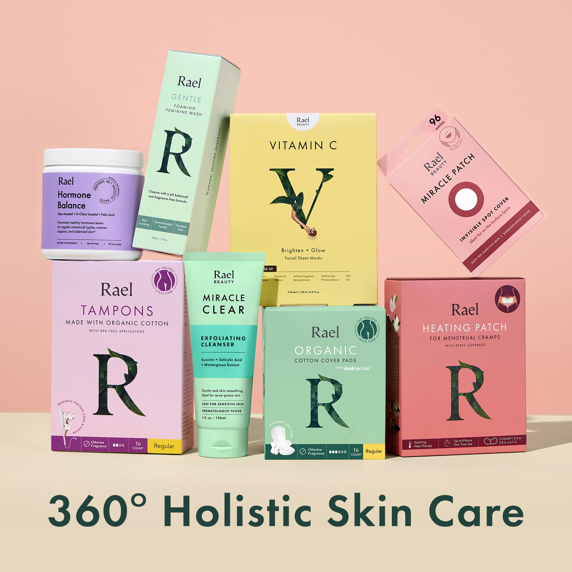 Rael Face Mask Variety Pack – Hydration, Vitamin C, Collagen & Tea Tree, 20 Sheets