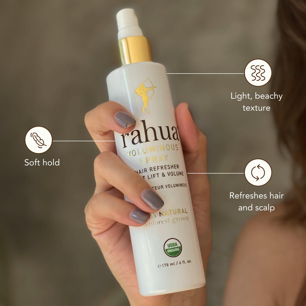 Rahua Voluminous Spray – Lightweight Vegan Texture for Fine to Medium Hair | Lemongrass & Citrus | 6 fl oz