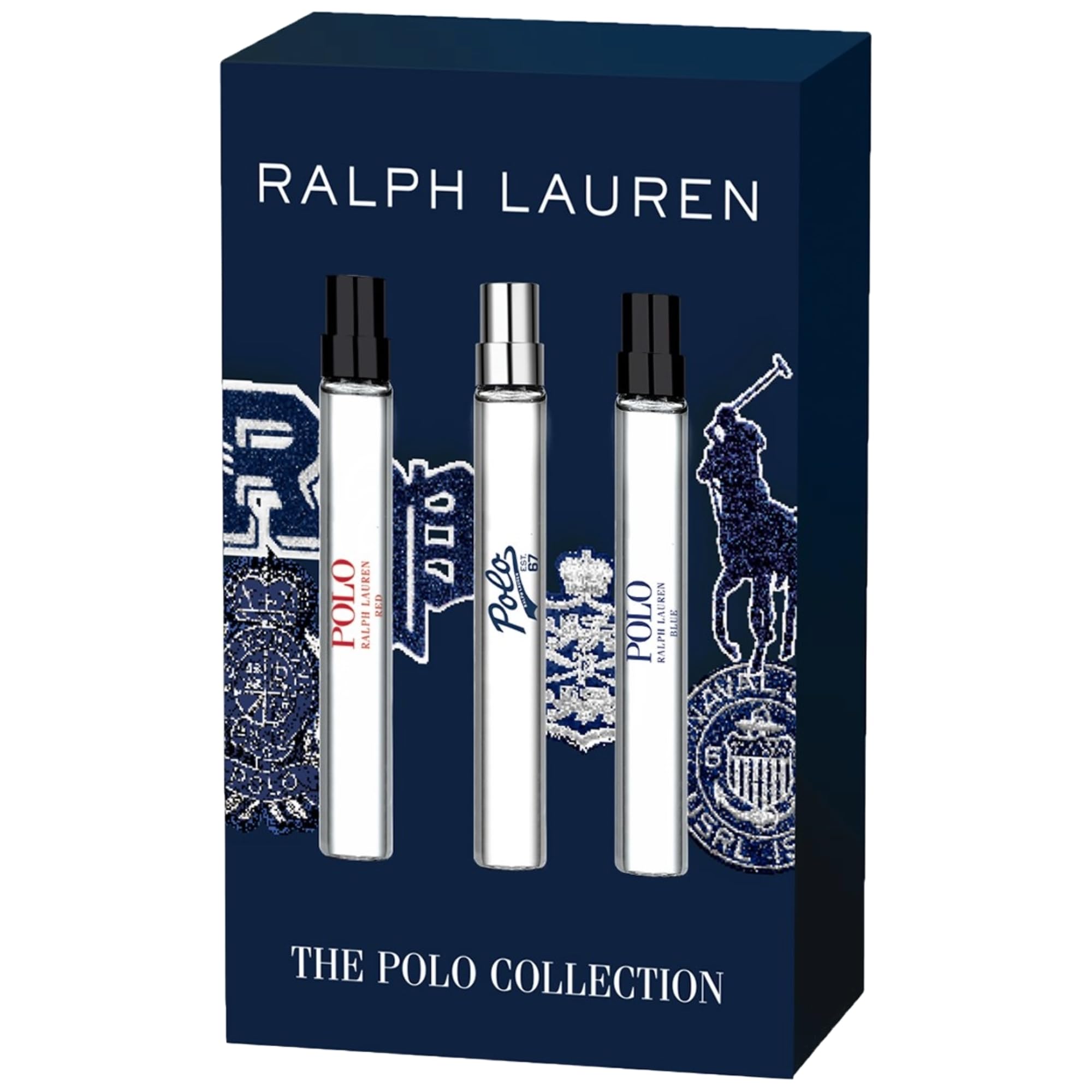 Ralph Lauren Fragrances World of Polo Discovery Set – Polo Red, Polo Blue & Polo 67 EDT (3-Piece Travel Size)