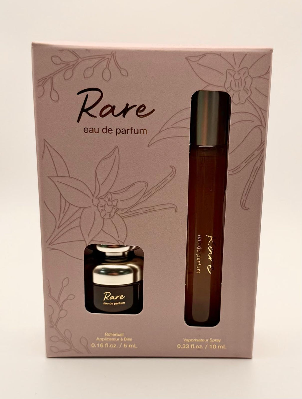 Rare Eau de Parfum Set: Warm Vanilla Ginger with Sandalwood & Musk — 10mL Spray + 5mL Rollerball