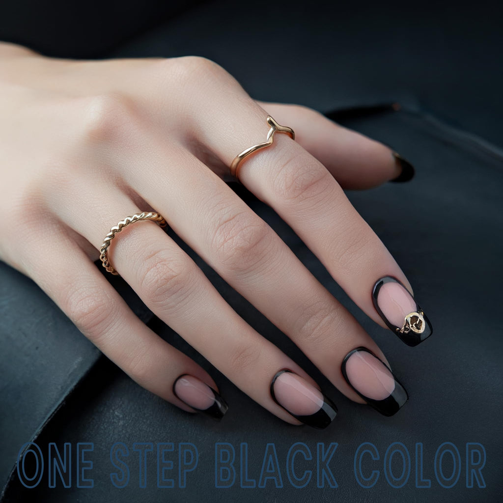 RARJSM Black Gel Nail Polish – No HEMA, 35ml, One-Step UV/LED Cure