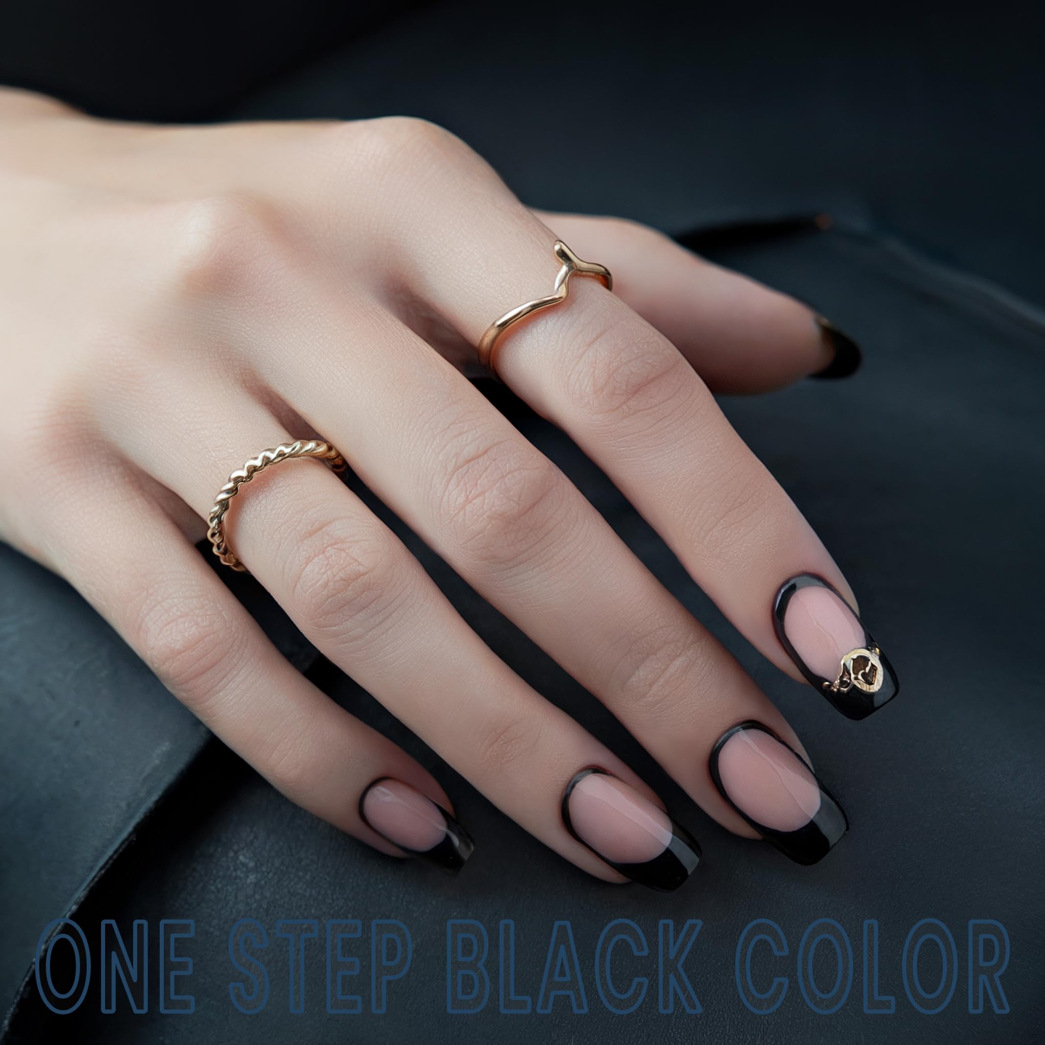 RARJSM Black Gel Nail Polish – No HEMA, 35ml, One-Step UV/LED Cure