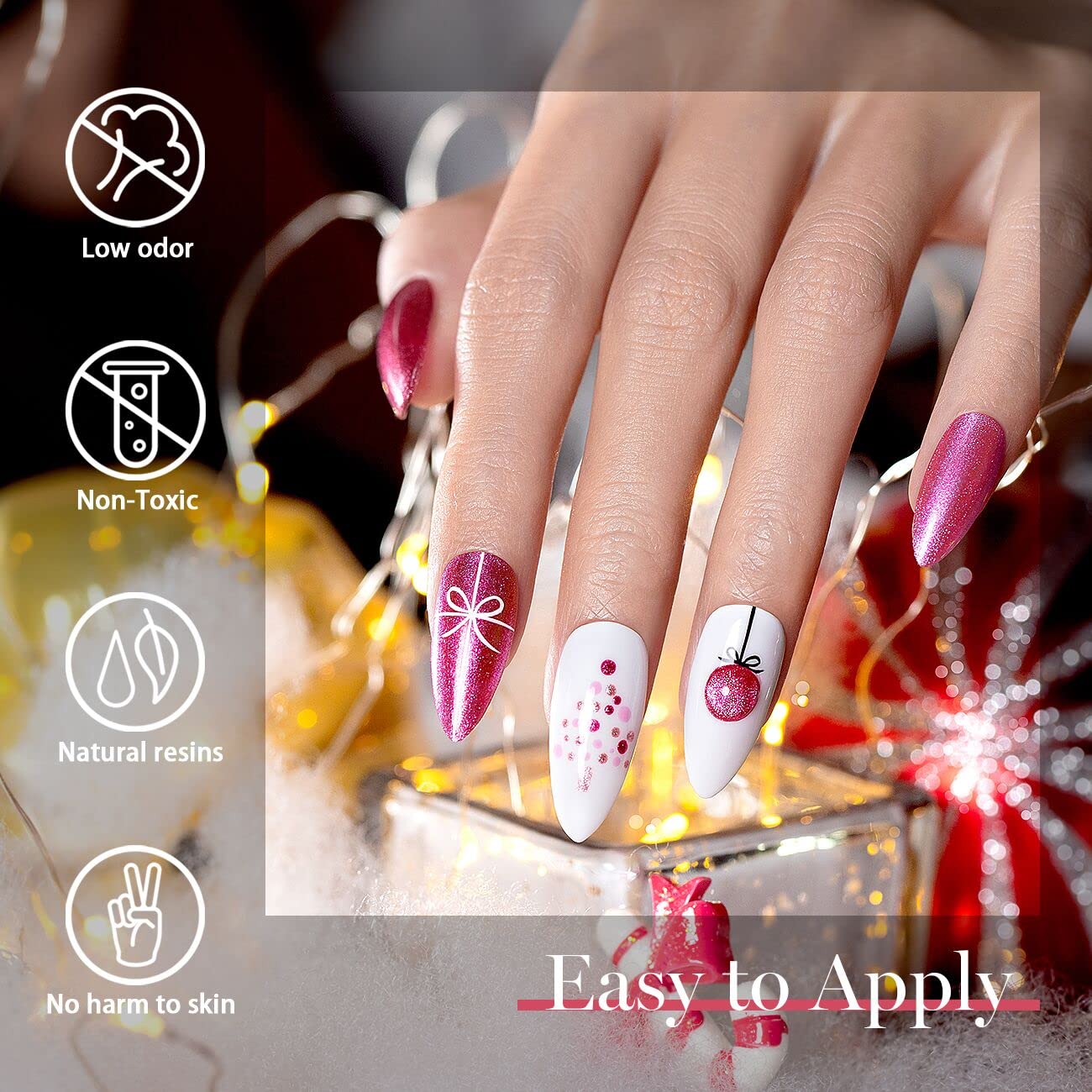 RARJSM Metallic Nail Art Gel Liner Set – 12 Colors, 5ml, Soak Off, DIY Nail Design