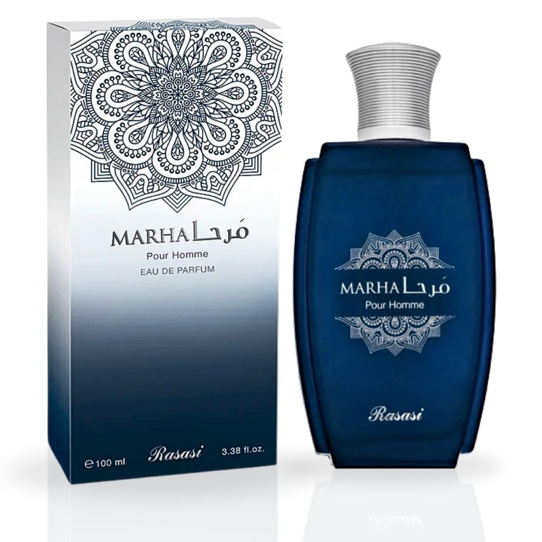 RASASI Marha Eau De Parfum Spray 100ML – Long-Lasting Arabian Men’s Fragrance for Day to Night
