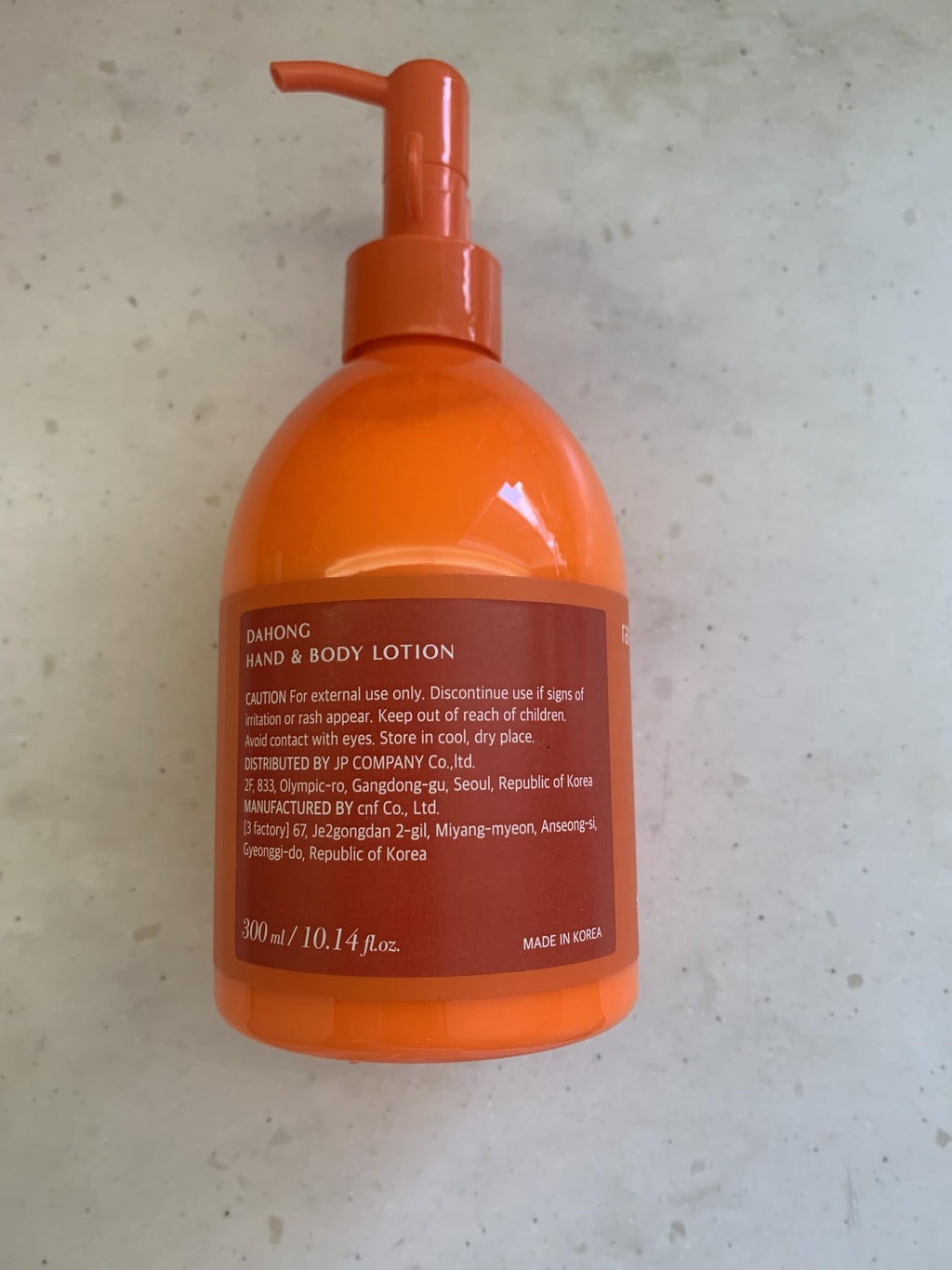 RATAPLAN Dahong Hand & Body Lotion - Vegan Gentle Moisturizer with Tangerine of Jeju Island