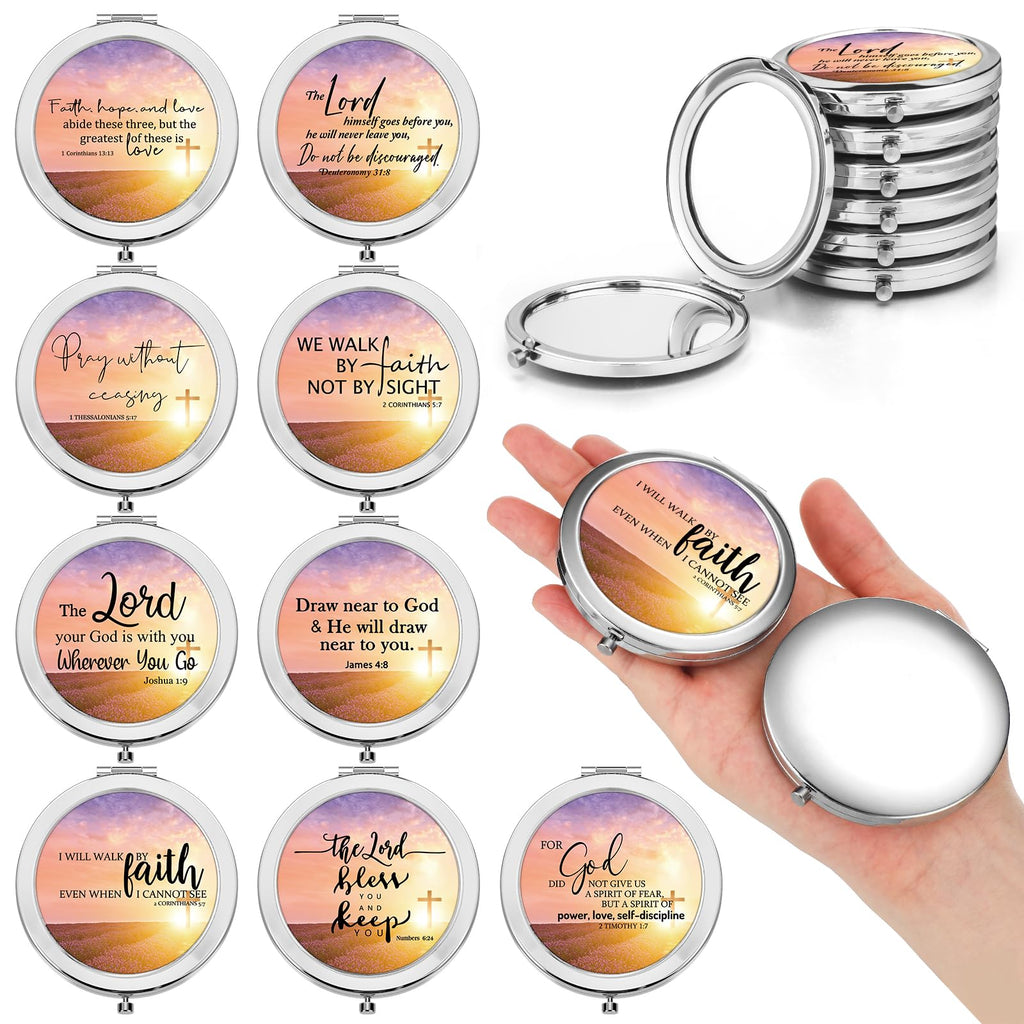 RattanView 18-Piece Bible Verse Compact Mirrors for Women